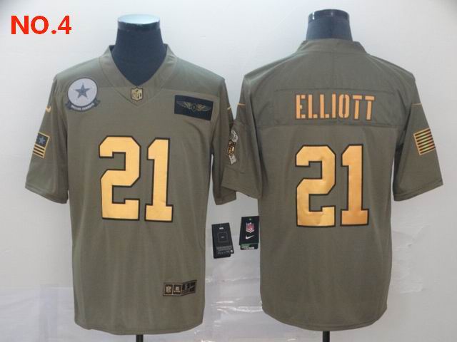 Men's Dallas Cowboys #21 Ezekiel Elliott Jerseys NO.4;